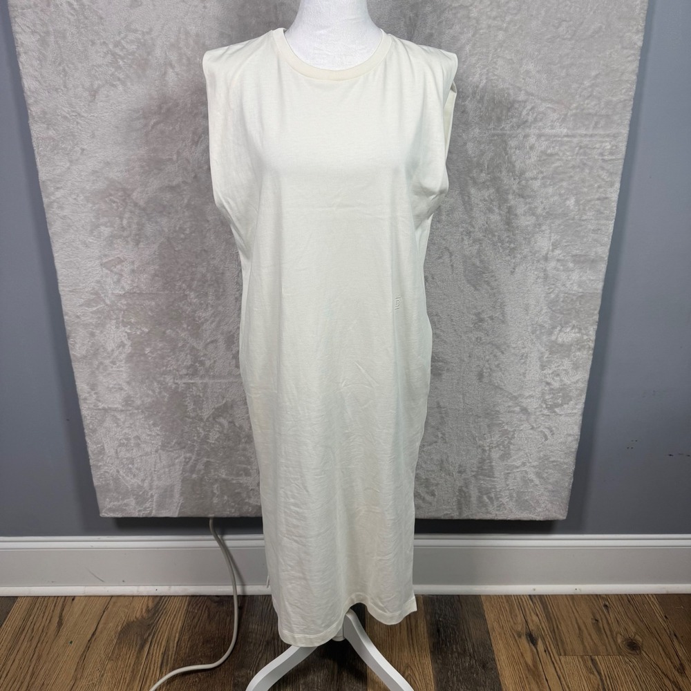 NWT $235 Closed Brand Womens Dress‎ XS Cotton Midi Tank Dress Cream Oversized